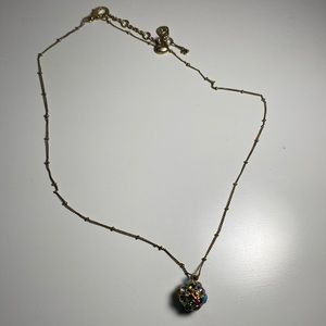 Fossil multicolored ball necklace